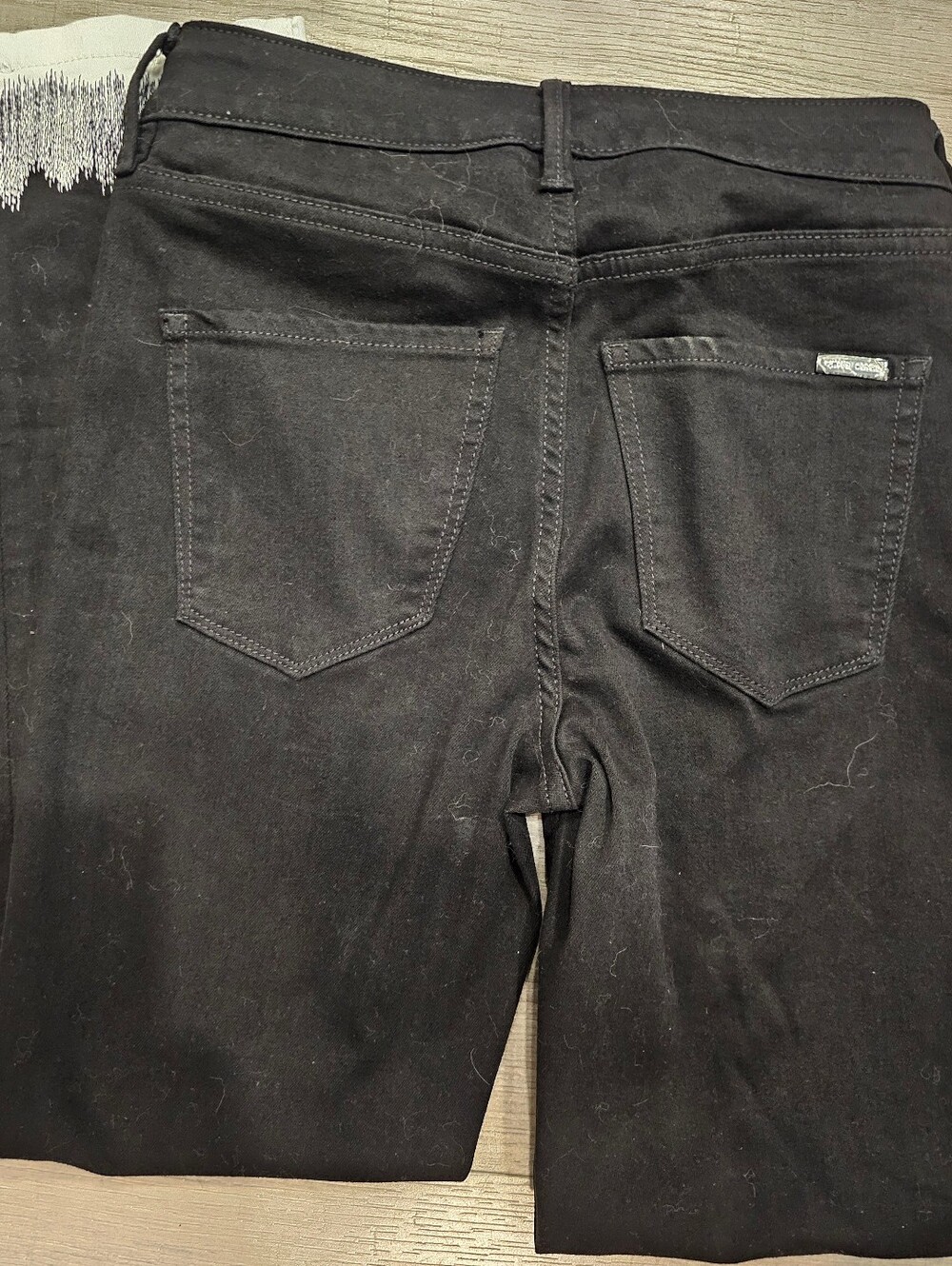 White House Black Market Black Slim Crop Jeans Embroidered Hem 00 - Picture 5 of 10